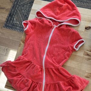 Cat & Jack Red Hooded Swim Coverup